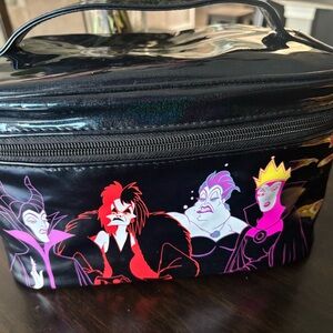Disney Villains Black Patent Cosmetic Train Case